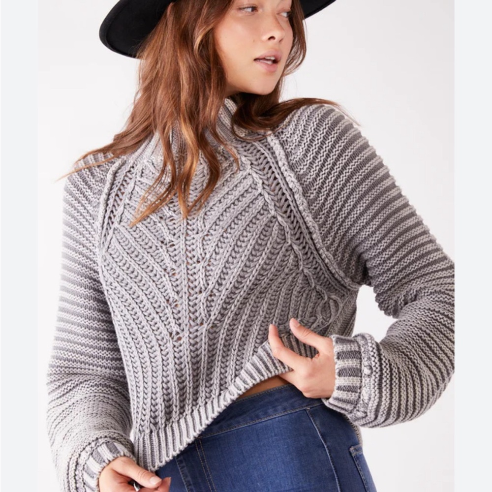 Free People Sweater, Small, Grey (Tungsten)